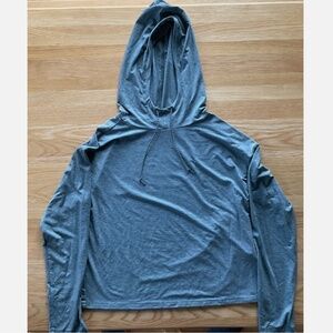 Patagonia Glorya teal blue grey hooded top